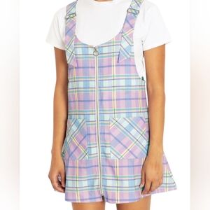 Black Milk Tartan Candy Pastel Pinny Dress BNWT
